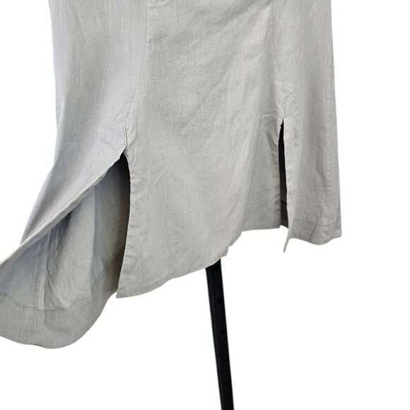 MATTHILDUR Womens Linen Blend Off Shoulder Lined Blouse, Tunic, Grey Size 1 - Picture 11 of 12